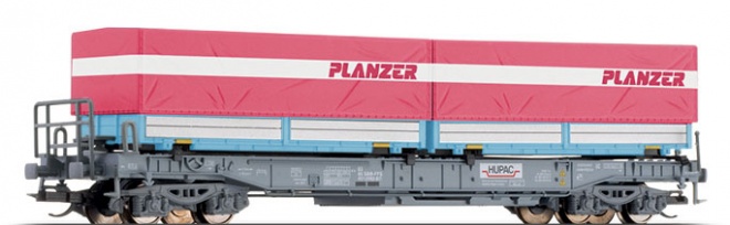 4 axle intermodal car HUPAC loaded with containers<br /><a href='images/pictures/Tillig/217523_c.jpg' target='_blank'>Full size image</a>